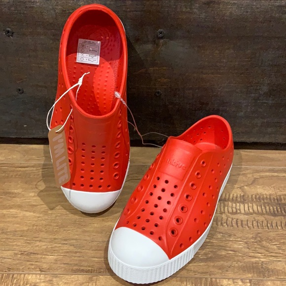 Red native shoes